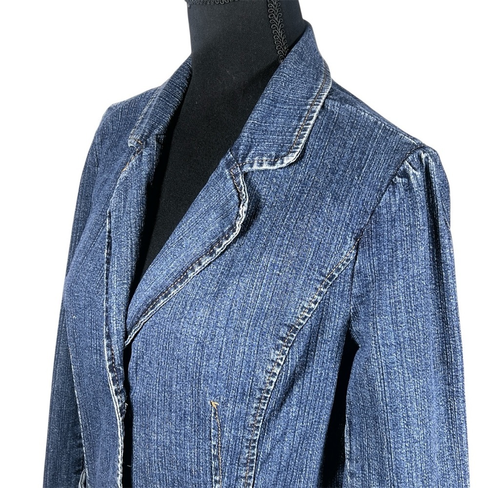 St. John’s Bay Blue Denim Jean Jacket, Size Medium - Picture 5 of 10